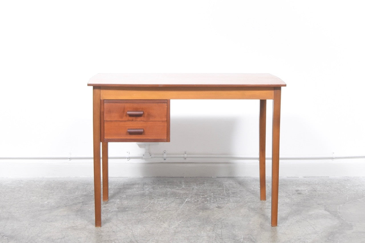 Teak desk with two drawers