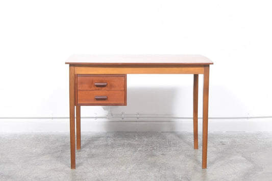Teak desk with two drawers