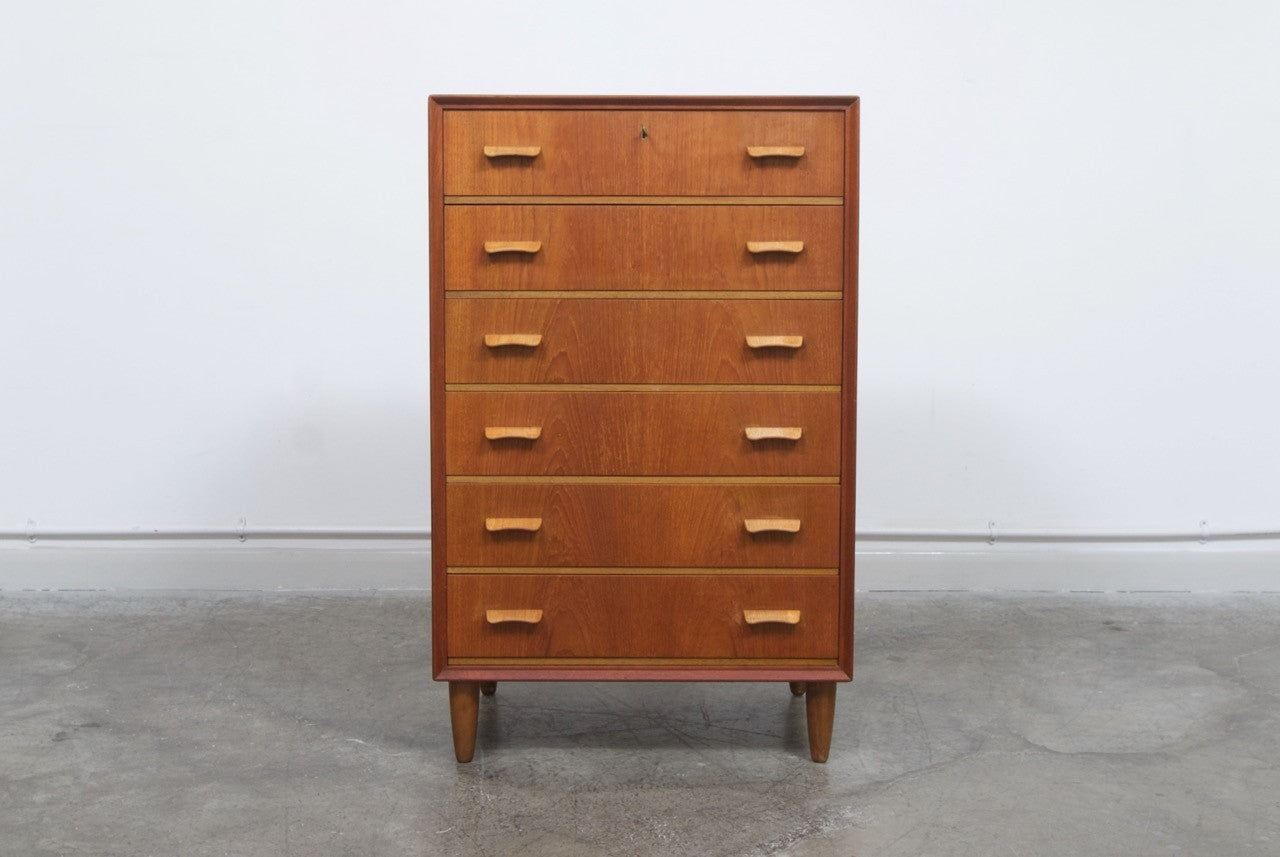 Teak chest of drawers