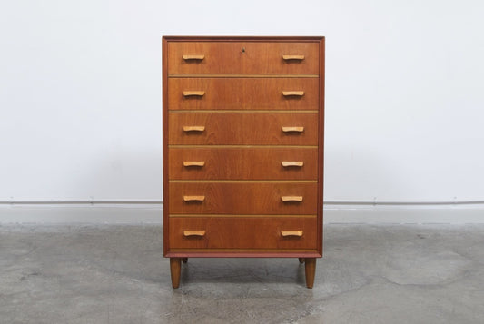 Teak chest of drawers