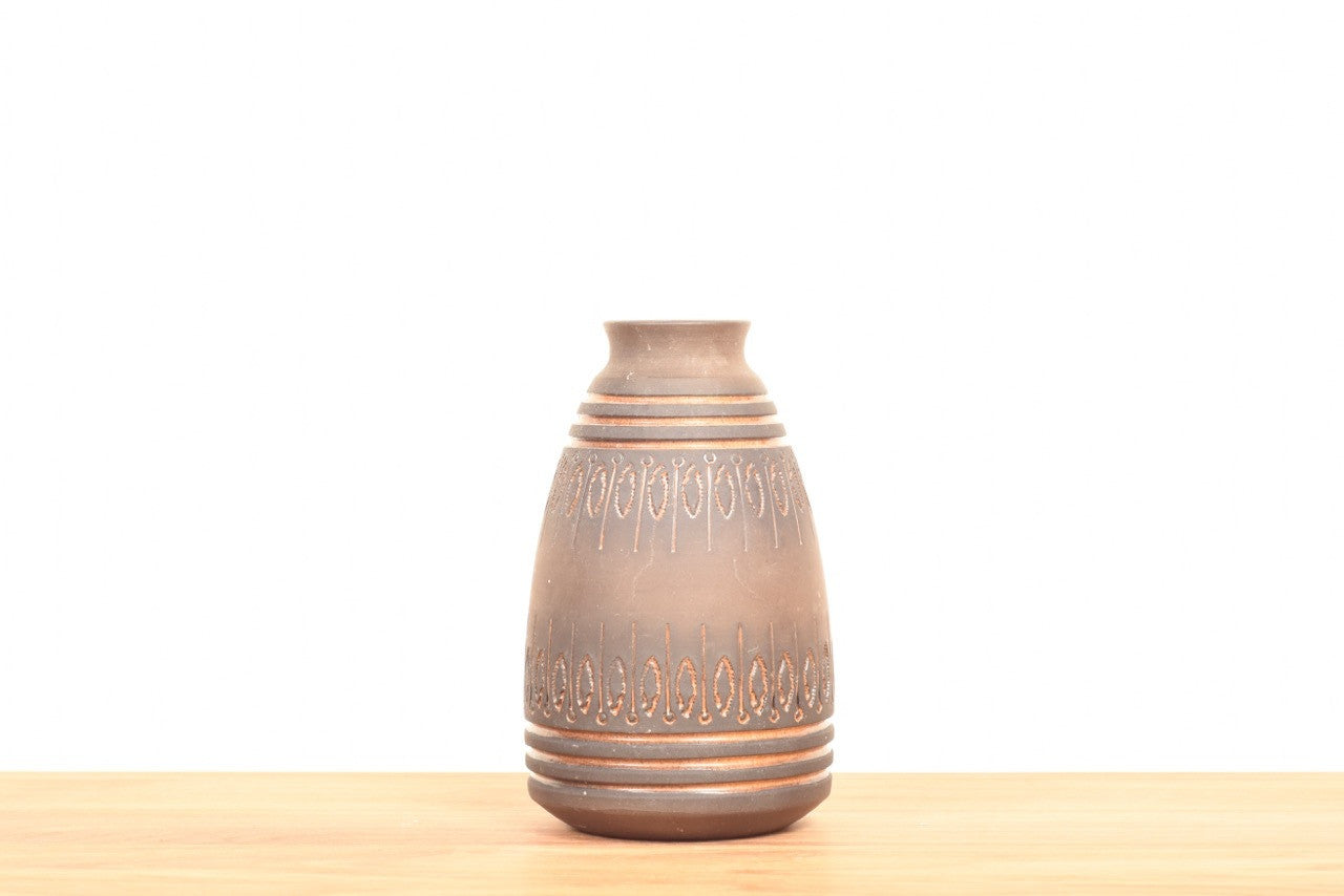 Brown vase by Alingsås Keramik