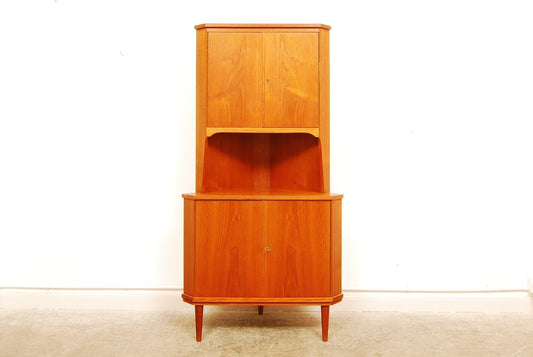 Teak corner cabinet