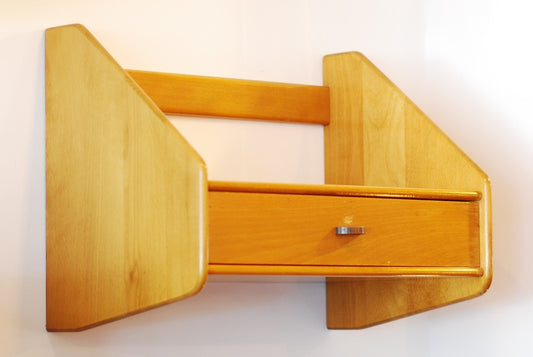 Beech floating shelf by Hans J. Wegner