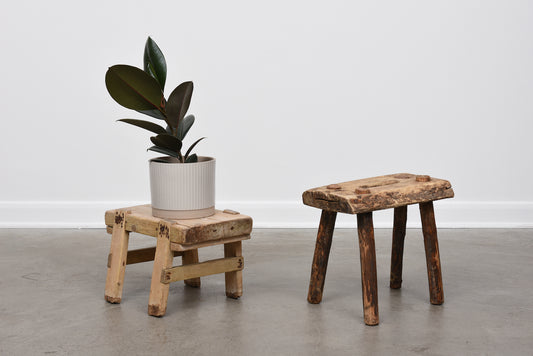 19th century Swedish milking stools selection #3