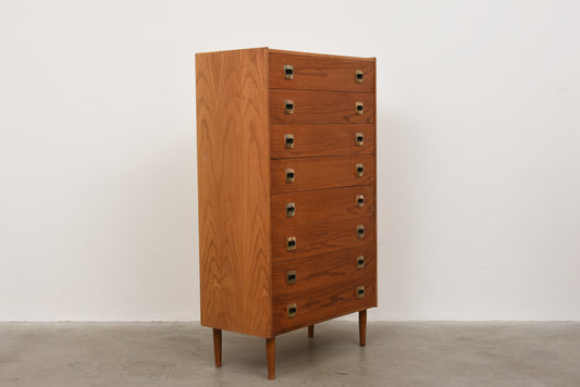 1970s oak chest of eight drawers