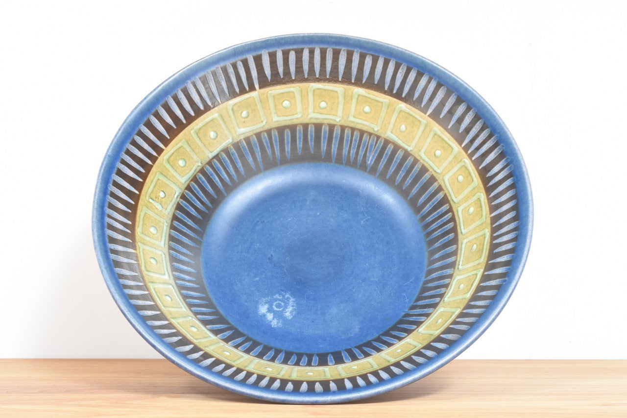 Blue West German ceramic bowl