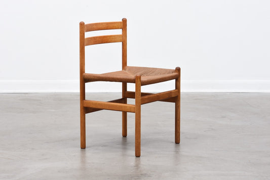 Two available: Oiled oak + cord chairs by Kurt Østervig