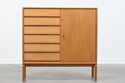 1960s Swedish oak chest with shelves