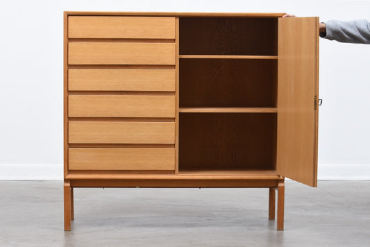 1960s Swedish oak chest with shelves