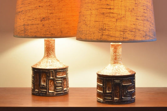 Ceramic table lamp + shade by Axella
