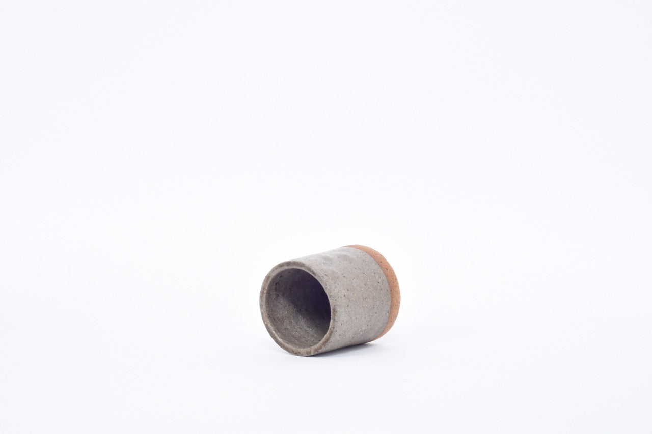 Round stoneware storage cup by Conny Walther