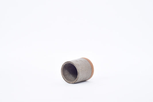 Round stoneware storage cup by Conny Walther