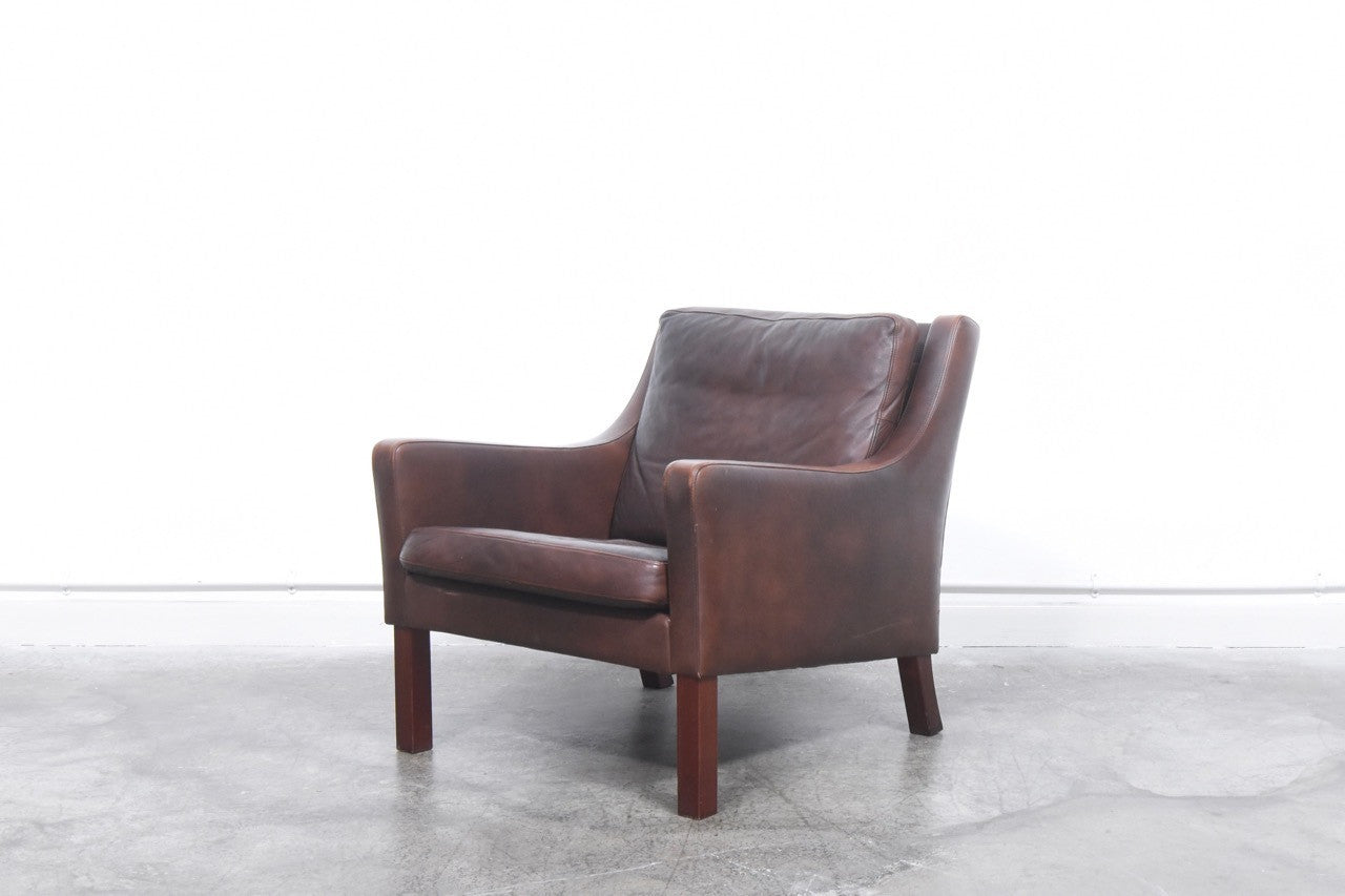 Leather club chair by Vemb