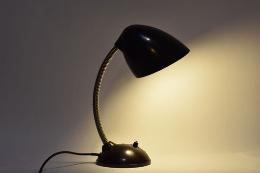 German enamel desk lamp