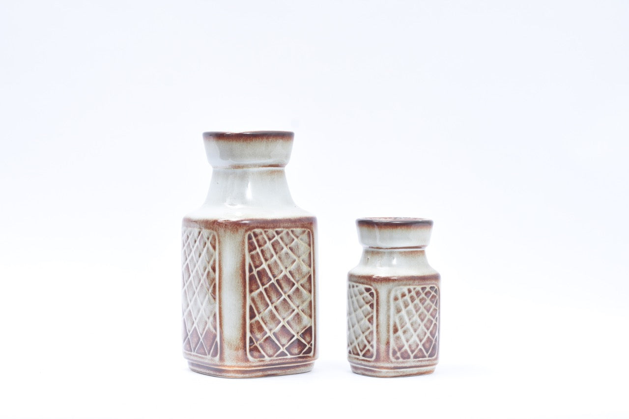Cream stoneware vase by Søholm Stentøj