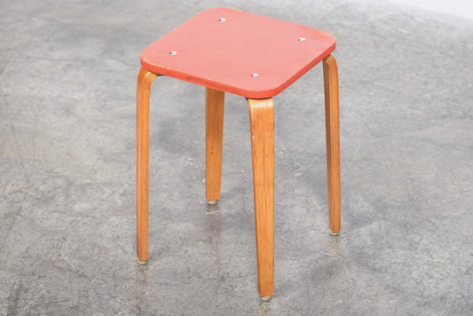 Vintage beech ply stool