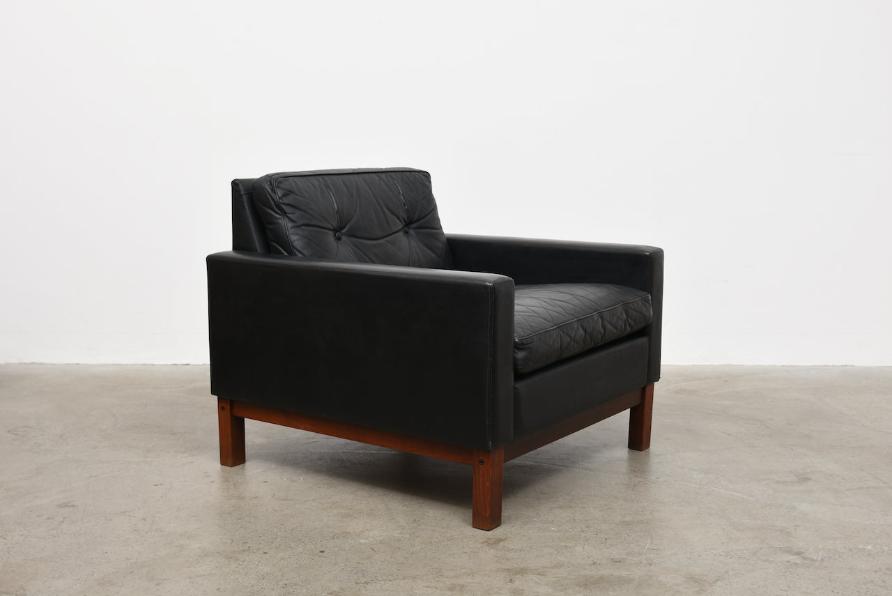 1960s leather lounger by Asko