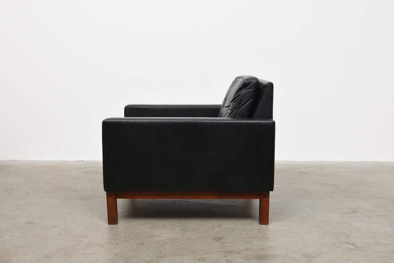 1960s leather lounger by Asko