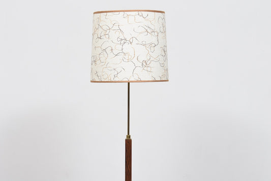 1960s Danish rosewood floor lamp + shade