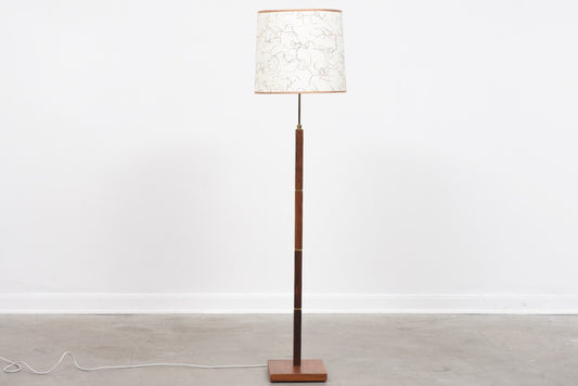 1960s Danish rosewood floor lamp + shade