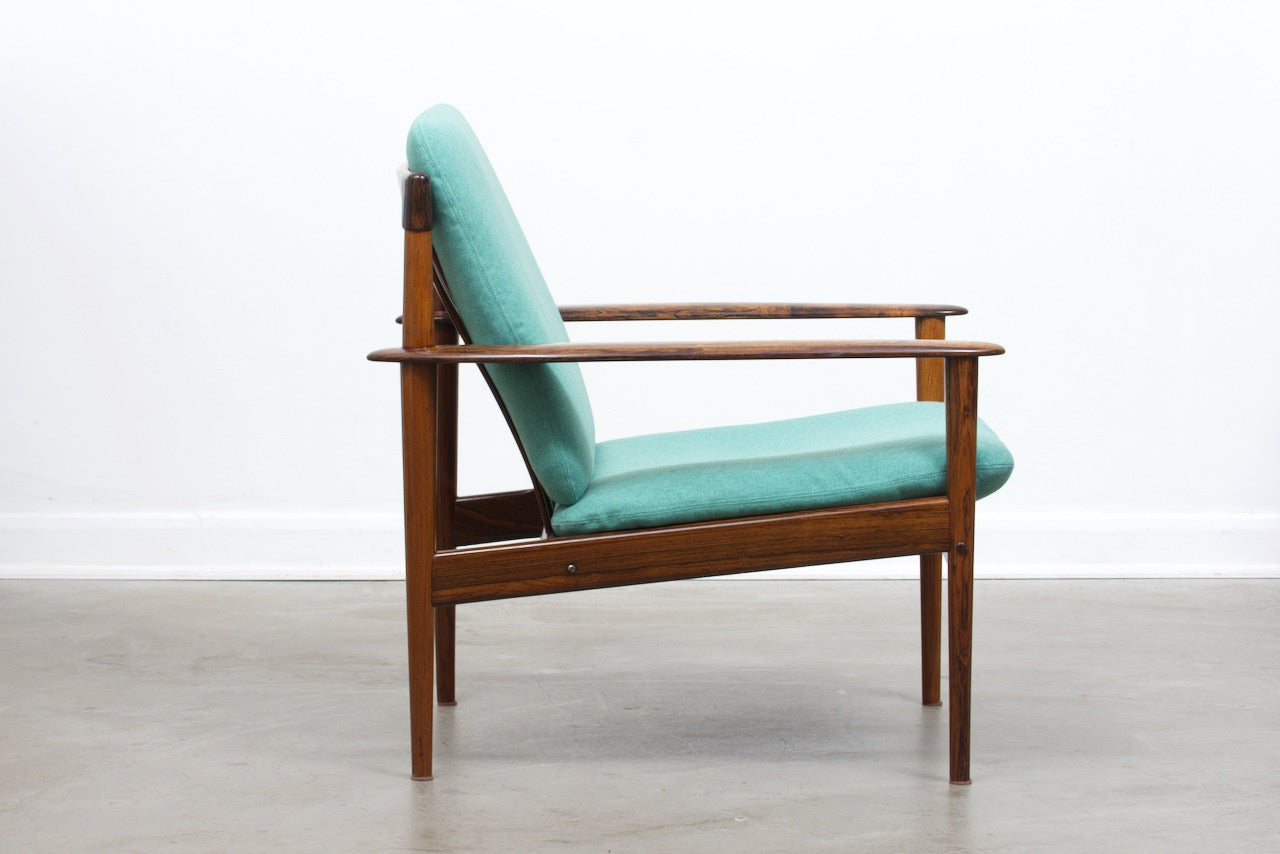 Rosewood lounge chair by Grete Jalk for Poul Jeppesen