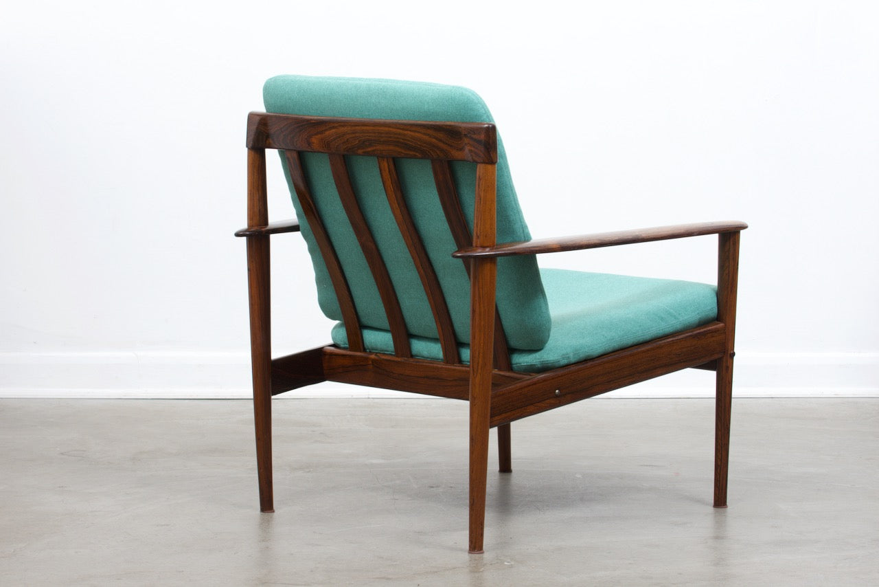 Rosewood lounge chair by Grete Jalk for Poul Jeppesen