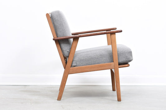 Vintage teak + oak Danish lounger