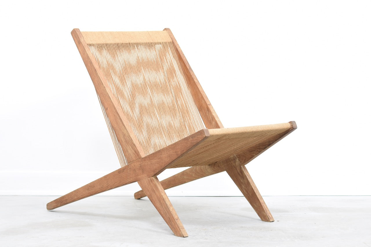 Rope + pine lounge chair