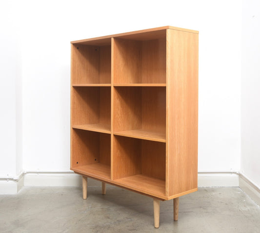 Tall oak bookshelf