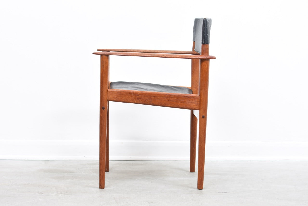 Teak + leather armchair by Grete Jalk