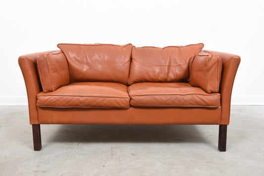 Vintage two seat leather sofa