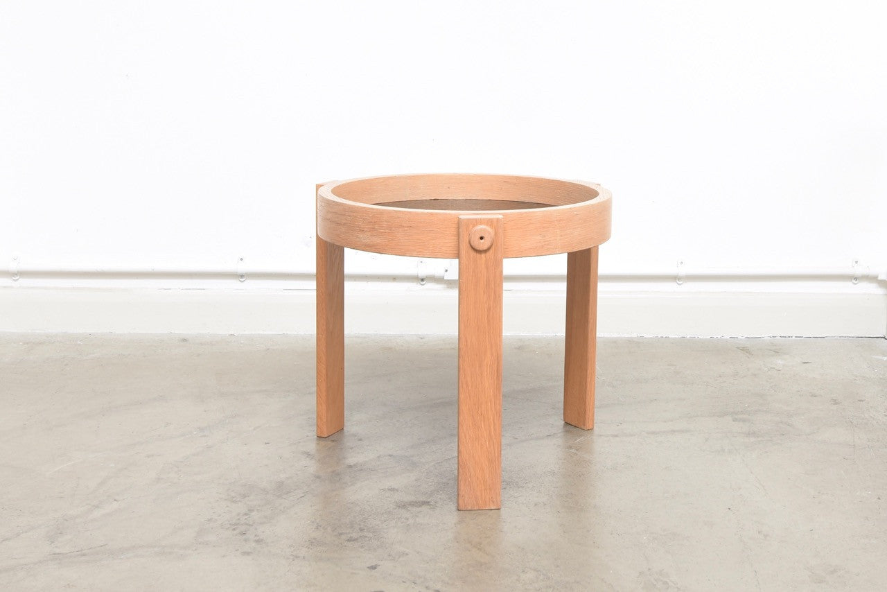 Oak side table by Dyrlund