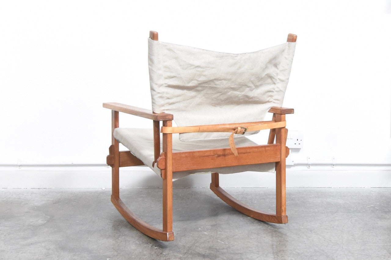 Teak rocking chair by Kai Winding