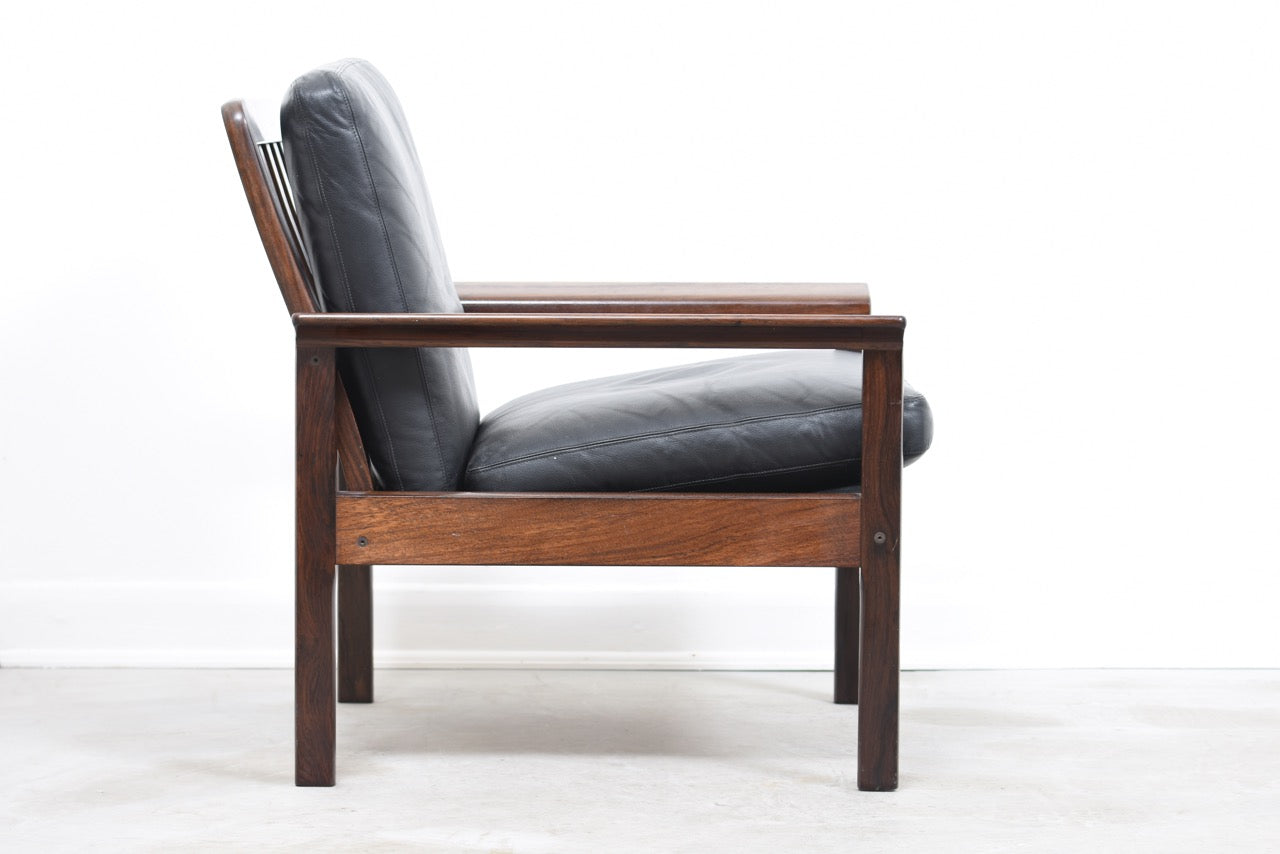 Low back rosewood lounger