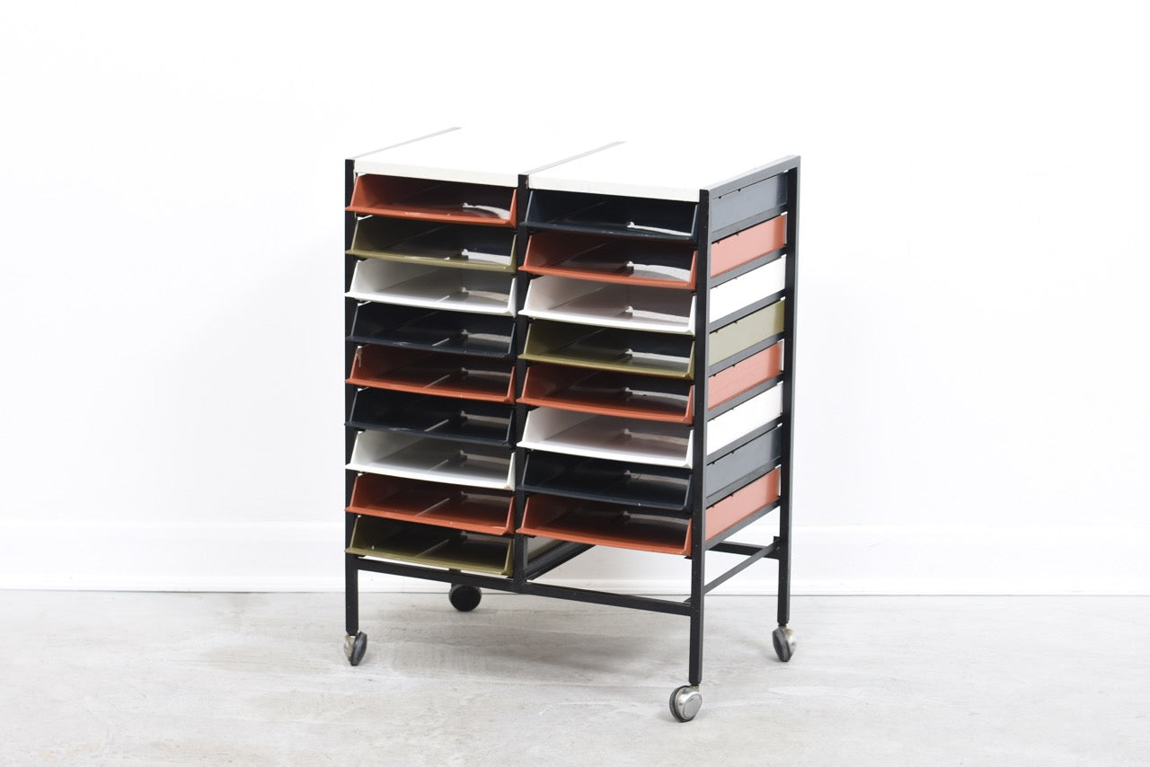 1970s filing trolley