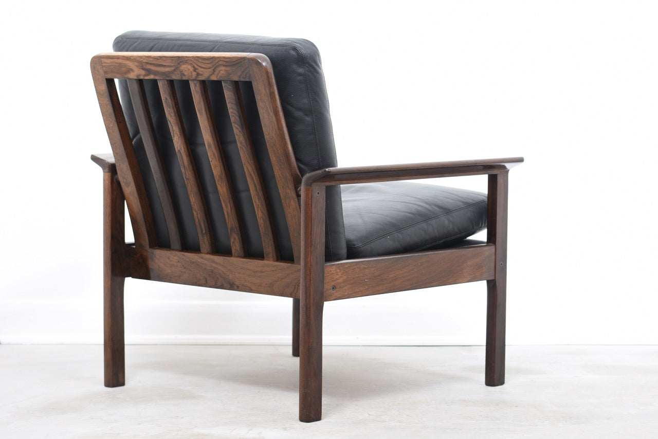 Low back rosewood lounger