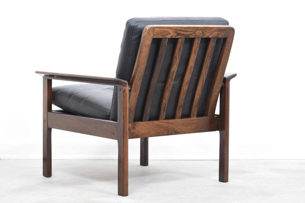 Low back rosewood lounger