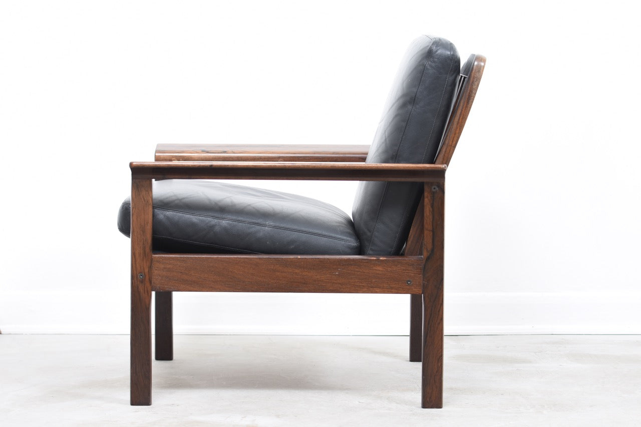 Low back rosewood lounger