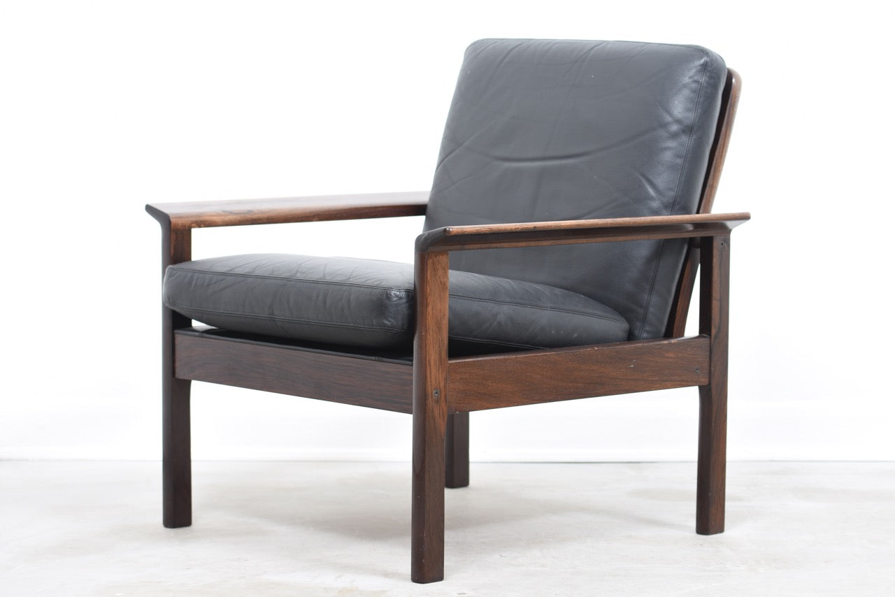 Low back rosewood lounger