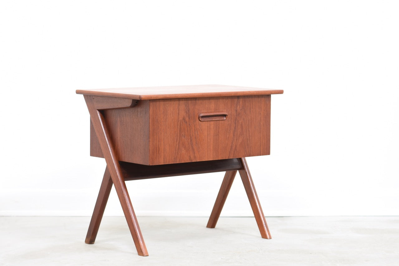 Teak sewing cabinet