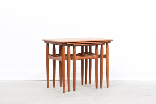 Nest of tables in teak by Poul Hundevad