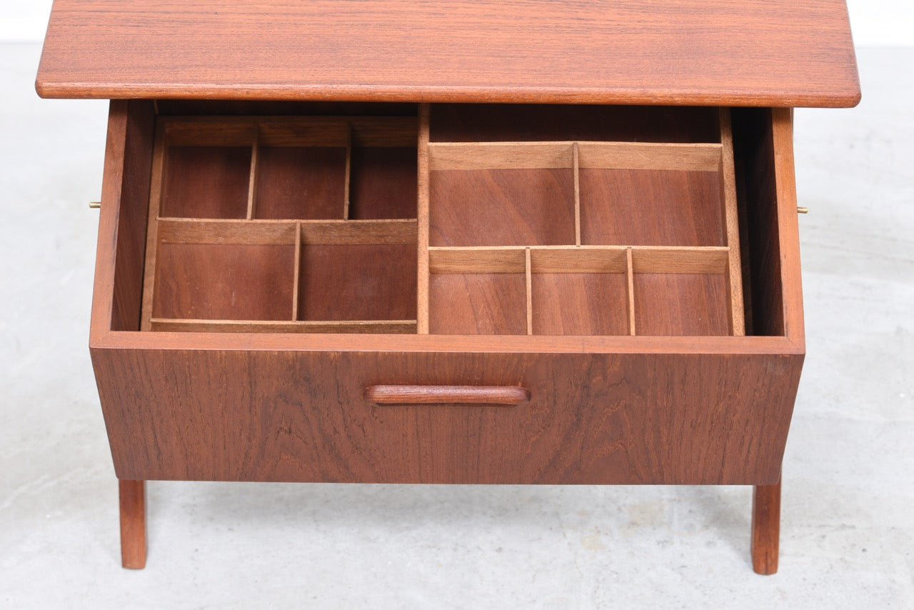 Teak sewing cabinet