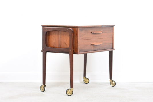 Rosewood sewing trolley