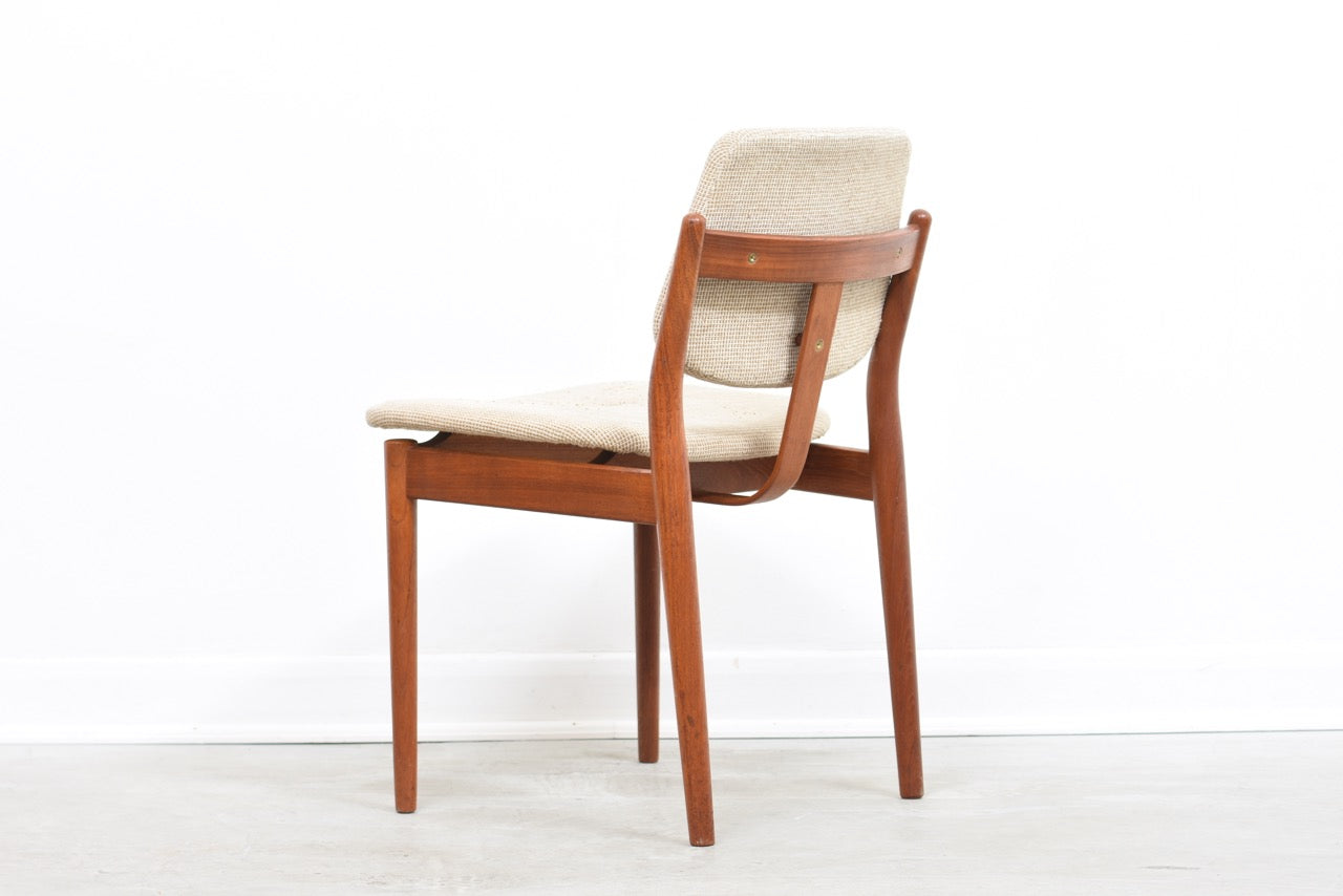 Two available + new upholstery included: 1960s Danish dining chairs