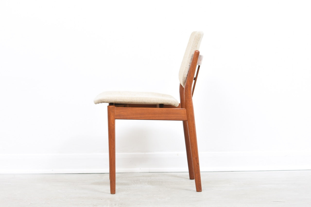 Two available + new upholstery included: 1960s Danish dining chairs