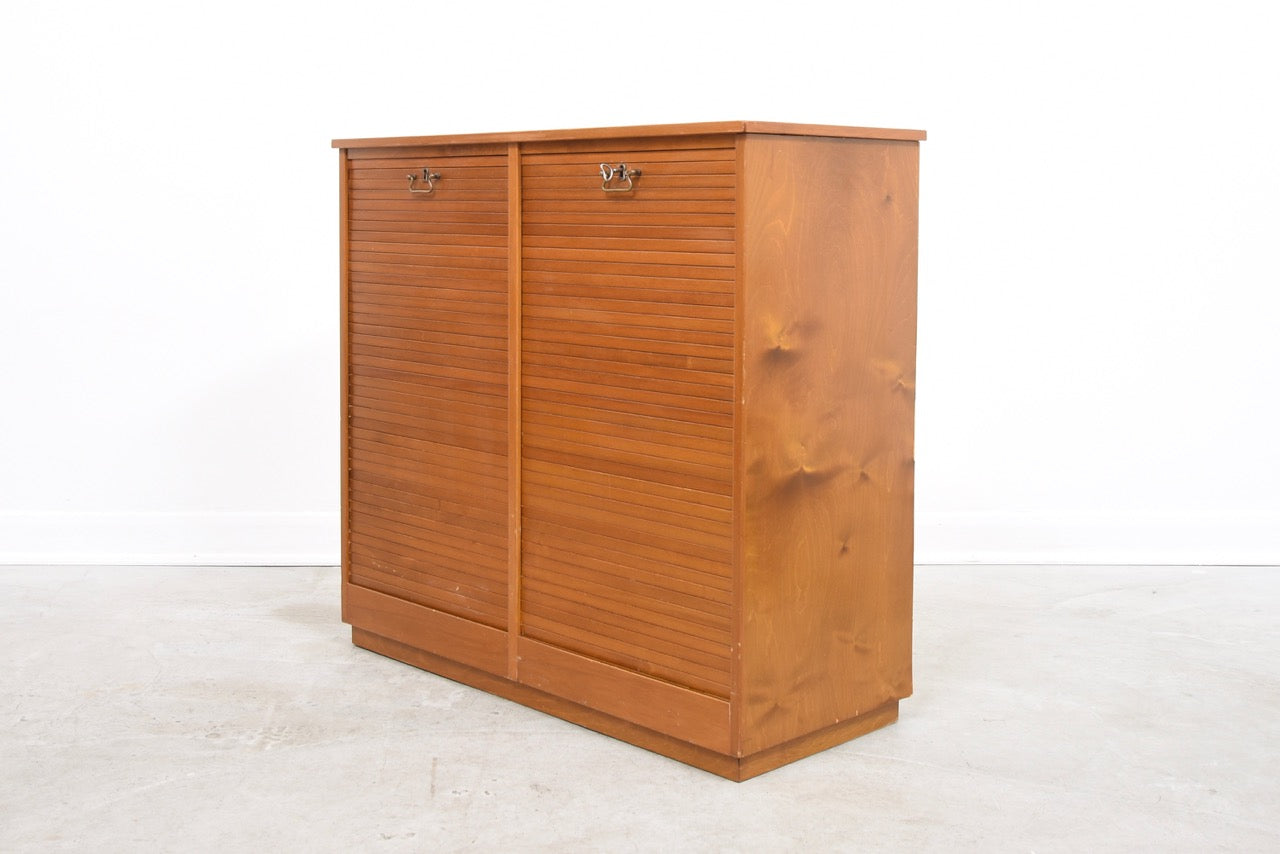 1950s beech filing cabinet