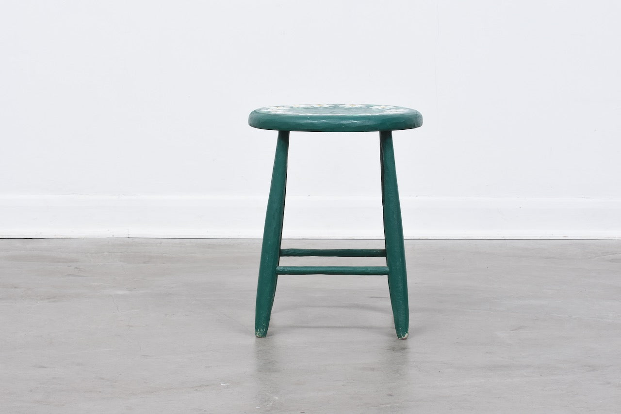 1950s chiselled Swedish stool