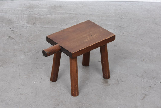 Vintage stained pine stool