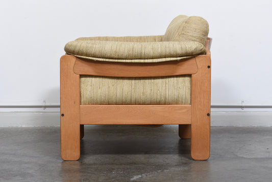 1970s low oak lounger by N. Eilersen