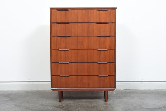 Large 1960s Danish chest of drawers in teak